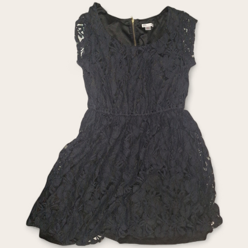 Elegant Black Lace Kids Dress